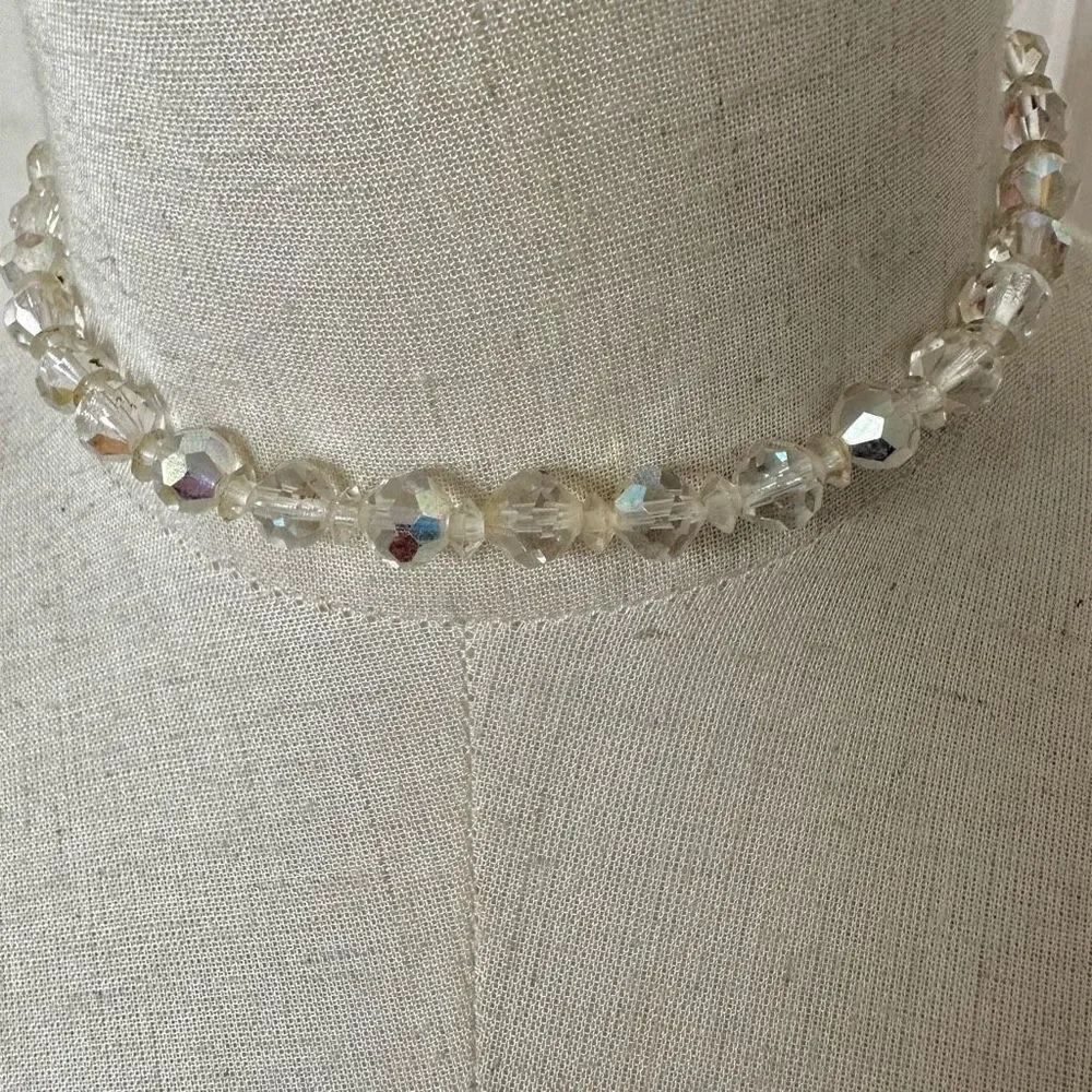 Aurora Borealis vintage choker necklace